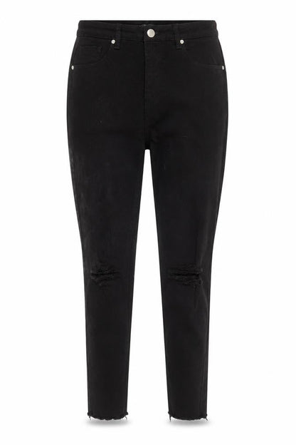 Womens UK Size 12 Nasty Gal Regular Fit Straight Black Jeans