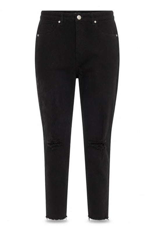 Womens UK Size 12 Nasty Gal Regular Fit Straight Black Jeans