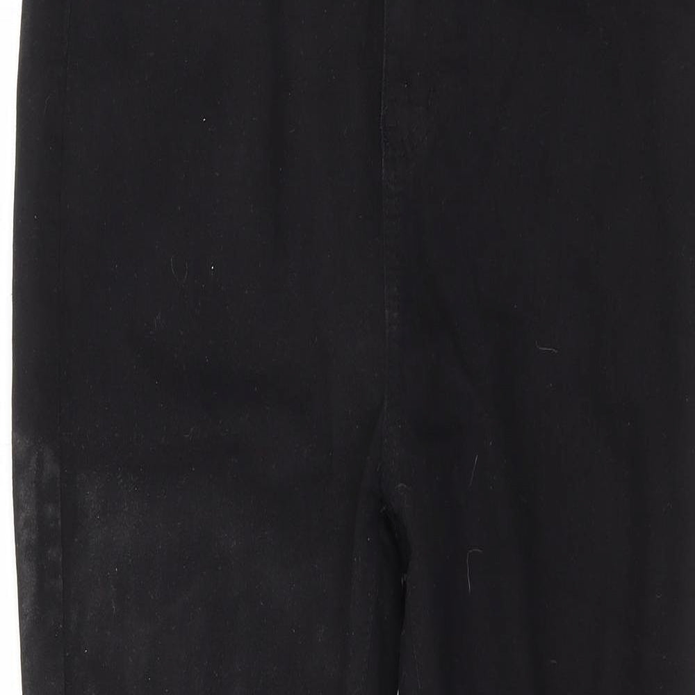 Nasty Gal Womens Black  Cotton Straight Jeans Size 12 L25 in Regular