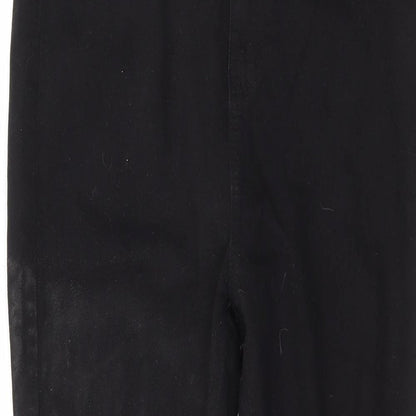 Nasty Gal Womens Black  Cotton Straight Jeans Size 12 L25 in Regular