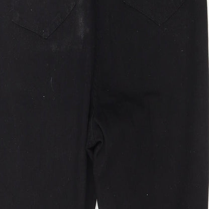 Nasty Gal Womens Black  Cotton Straight Jeans Size 12 L25 in Regular