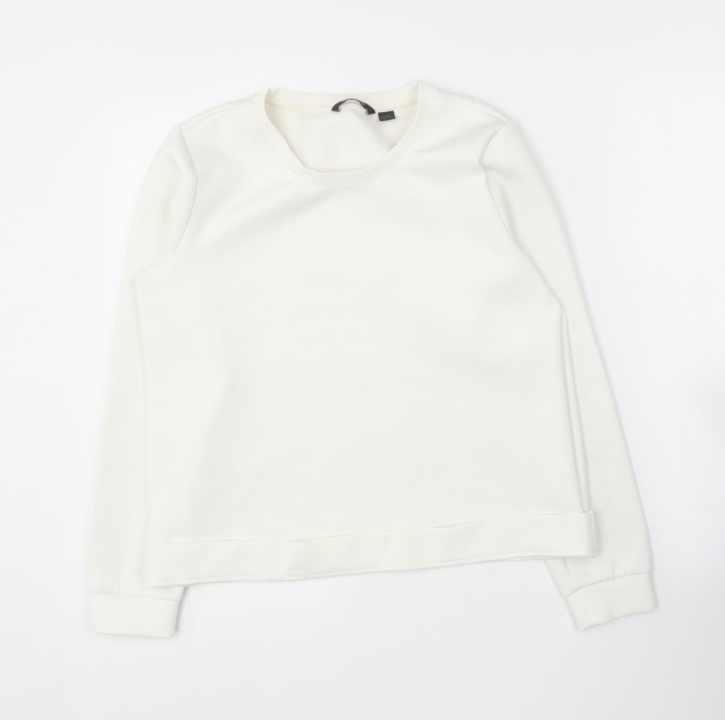 ESMARA Womens Ivory  Polyester Pullover Sweatshirt Size M