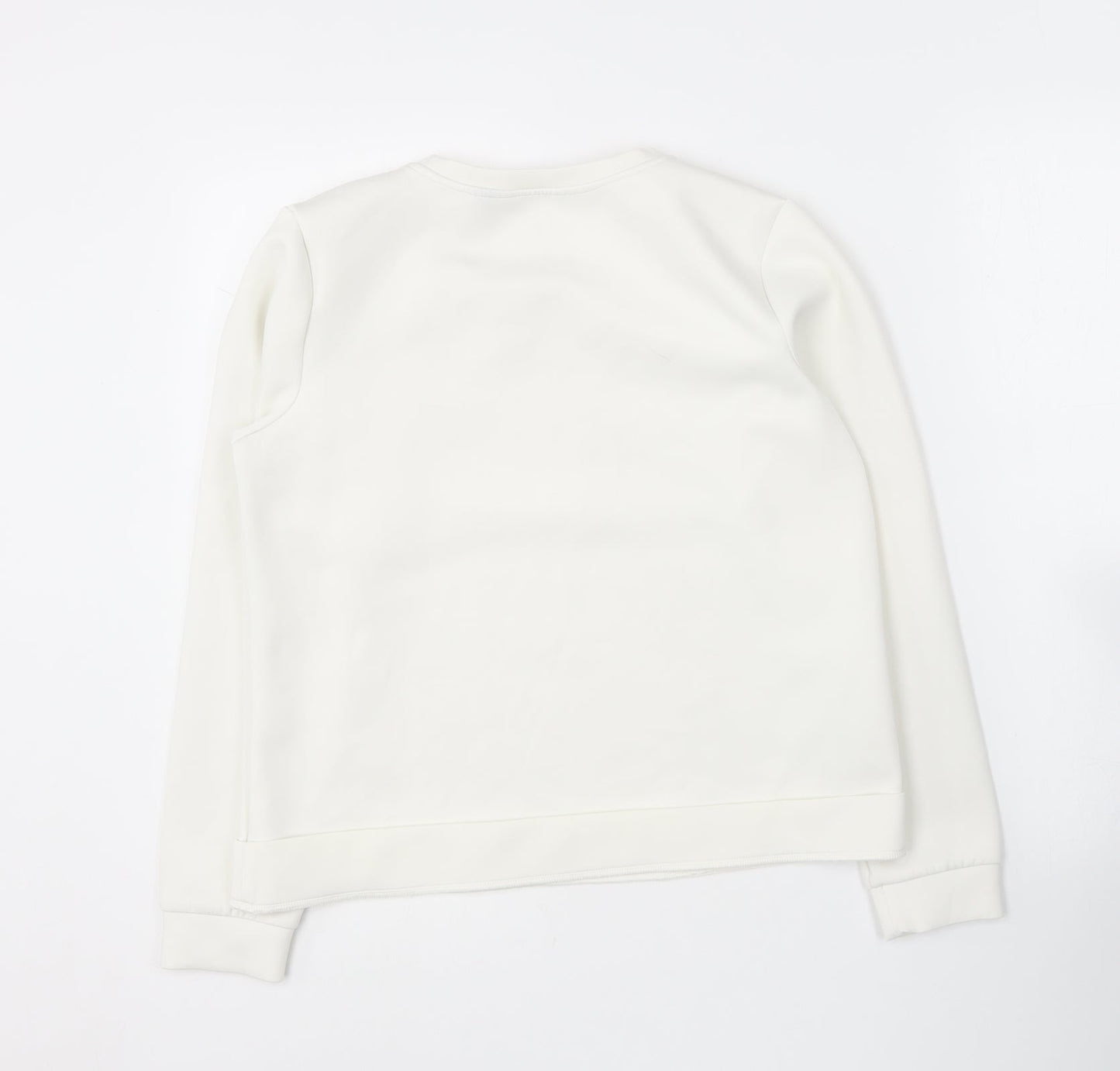 ESMARA Womens Ivory  Polyester Pullover Sweatshirt Size M