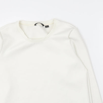 ESMARA Womens Ivory  Polyester Pullover Sweatshirt Size M