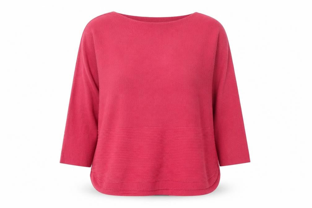 Dunnes Womens Pink Round Neck  Cotton Pullover Jumper Size L