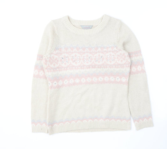 Womens UK Size 10 Dorothy Perkins Beige Pullover Jumper