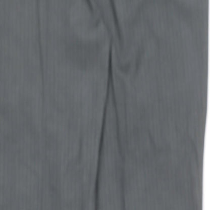 Butler & Webb  Womens Grey Striped Polyester Trousers  Size 38 in L29 in Regular