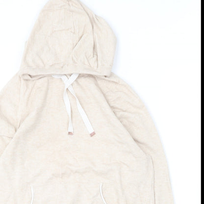 Oasis Womens Beige  Viscose Pullover Hoodie Size L