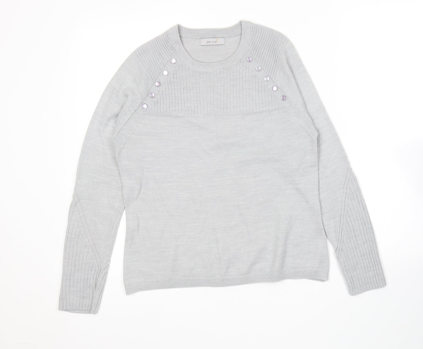 Womens UK Size 10 Marks and Spencer Grey Pullover Jumper
