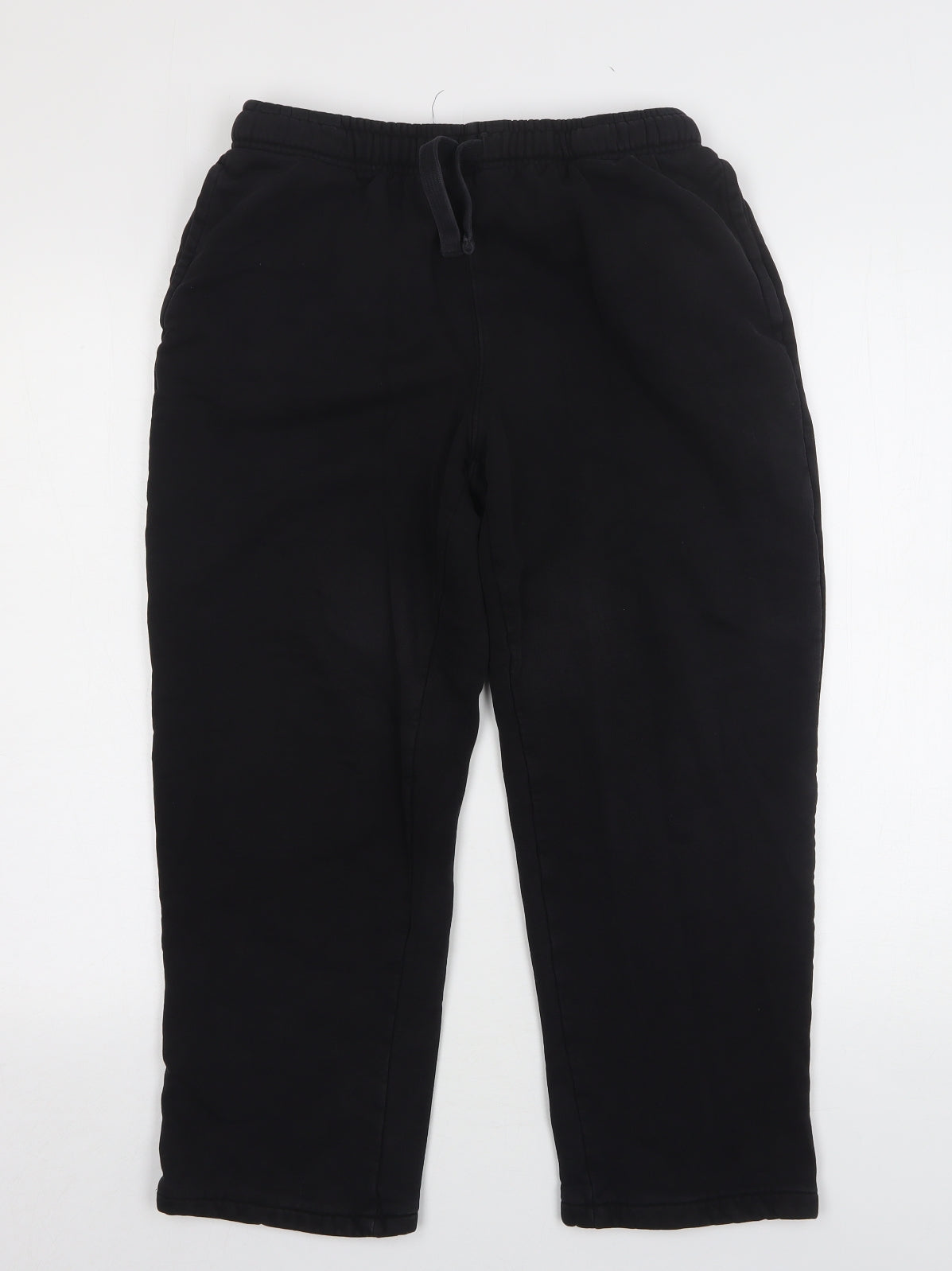 Mens UK Size M Easy Regular Fit Sweatpants Black Trousers