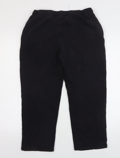 Mens UK Size M Easy Regular Fit Sweatpants Black Trousers