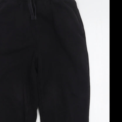 Mens UK Size M Easy Regular Fit Sweatpants Black Trousers