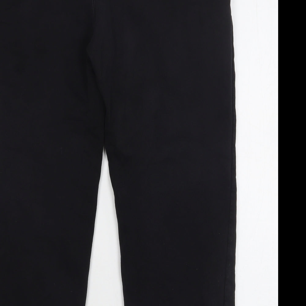 Mens UK Size M Easy Regular Fit Sweatpants Black Trousers