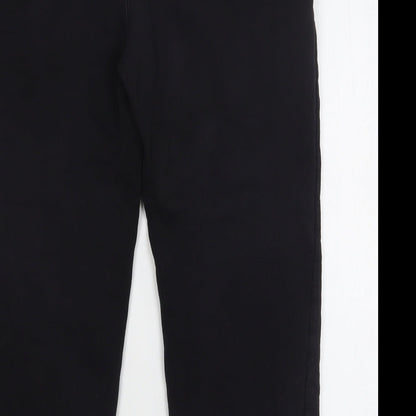 Mens UK Size M Easy Regular Fit Sweatpants Black Trousers