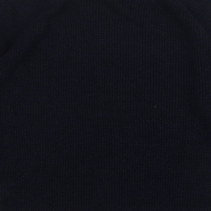 Pep&Co Mens Blue Round Neck  Acrylic Pullover Jumper Size L