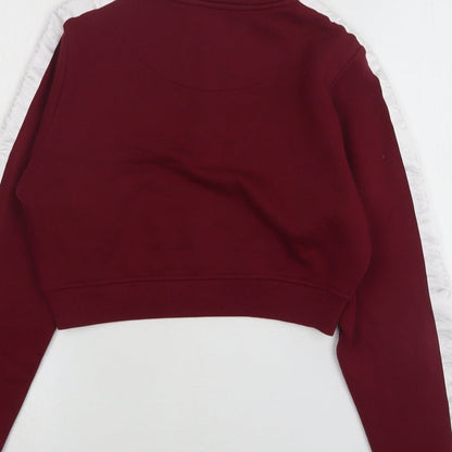 SikSilk Womens Purple  Cotton Pullover Sweatshirt Size 8   - Cropped