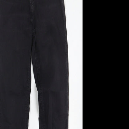 Topshop Womens Black  Cotton Skinny Jeans Size 24 in L29 in Regular