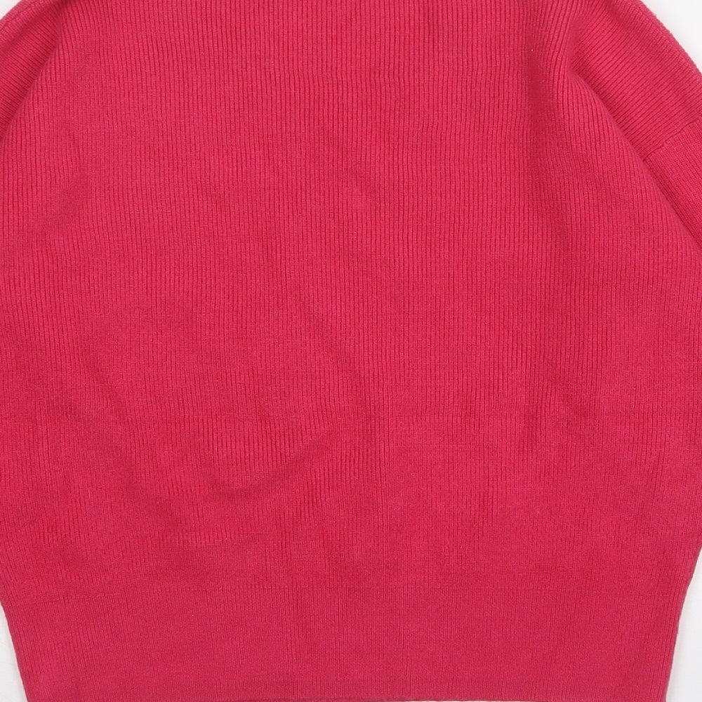 Womens UK Size XS Marks and Spencer Pink Pullover Jumper