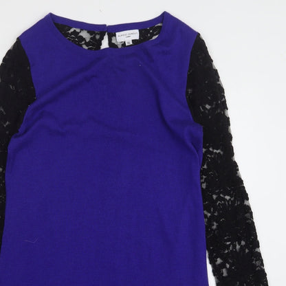 Almost Famous Womens Purple  Acrylic Jumper Dress  Size XL  Round Neck