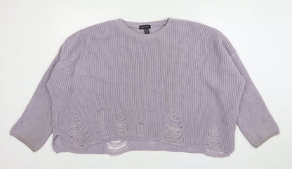 Womens UK Size M New Look Purple Pullover Jumper