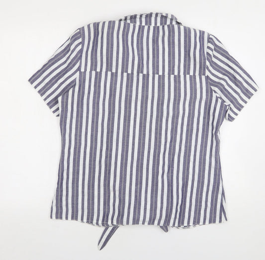 Womens UK Size 14 Gerard Blue Basic Blouse