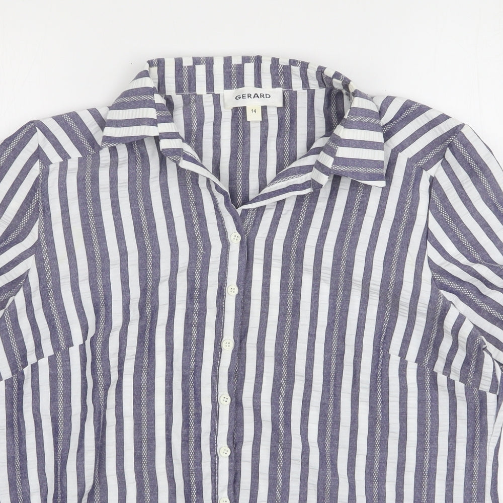 Womens UK Size 14 Gerard Blue Basic Blouse