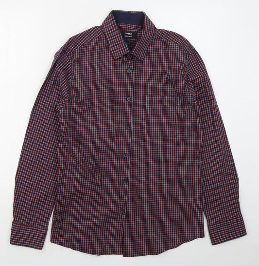 Mens UK Size S Dunnes Red  Button-Up Long Sleeve Casual Shirt