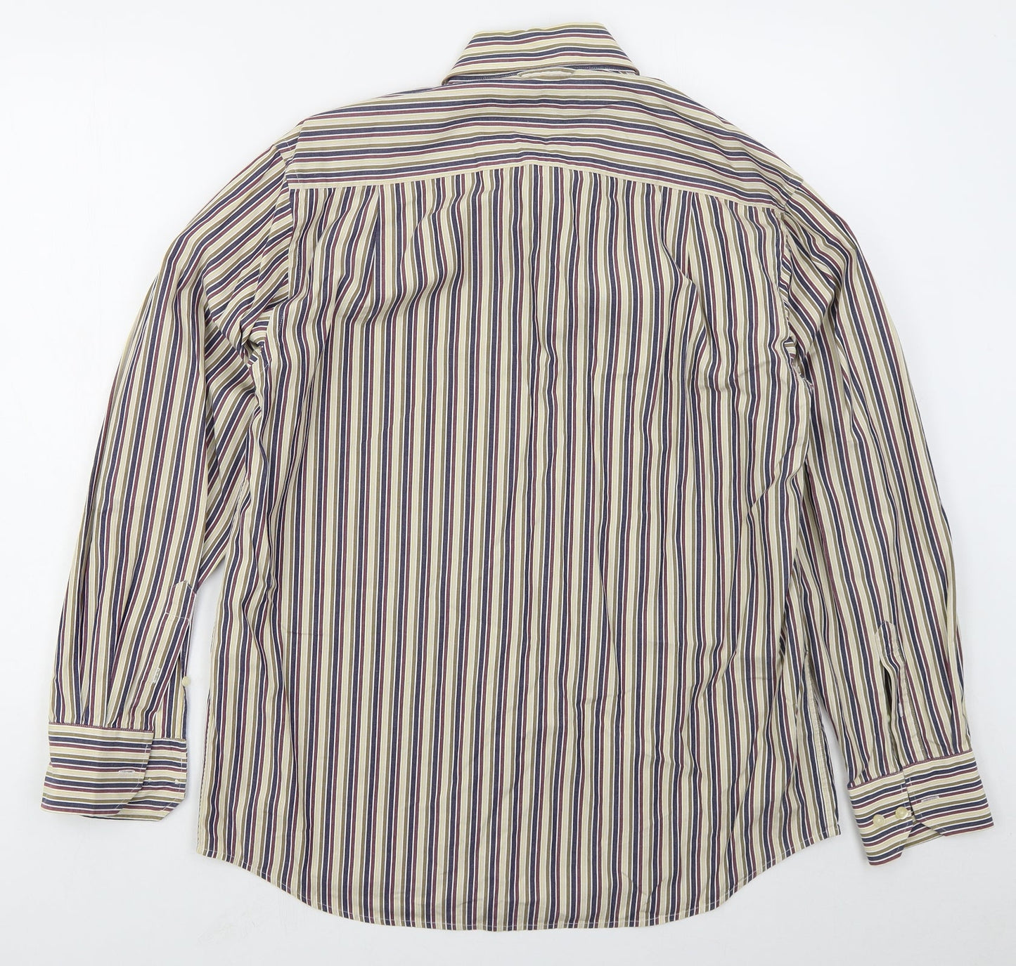 Mens UK Size M Tricot Marine Beige  Button-Up Long Sleeve Casual Shirt