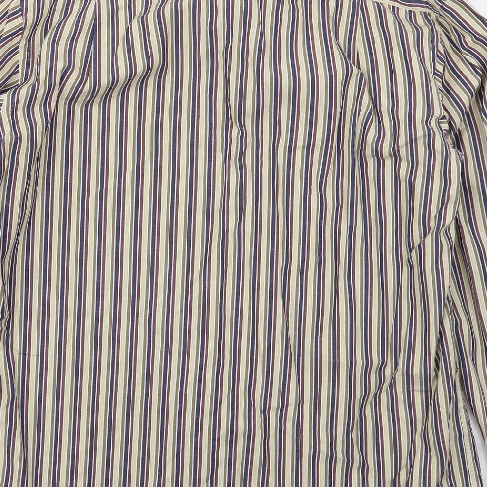 Mens UK Size M Tricot Marine Beige  Button-Up Long Sleeve Casual Shirt