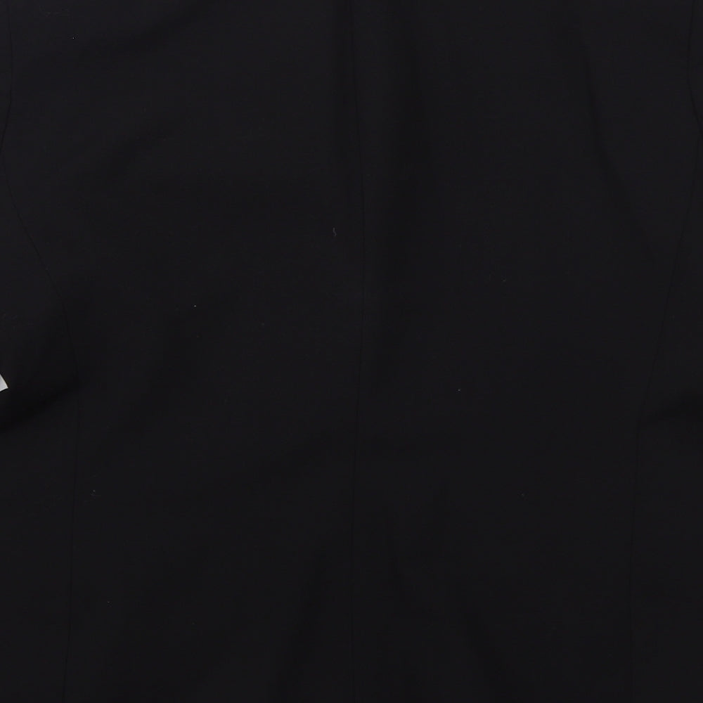 Simon Jersey Womens Black  Polyester Jacket Suit Jacket Size 14