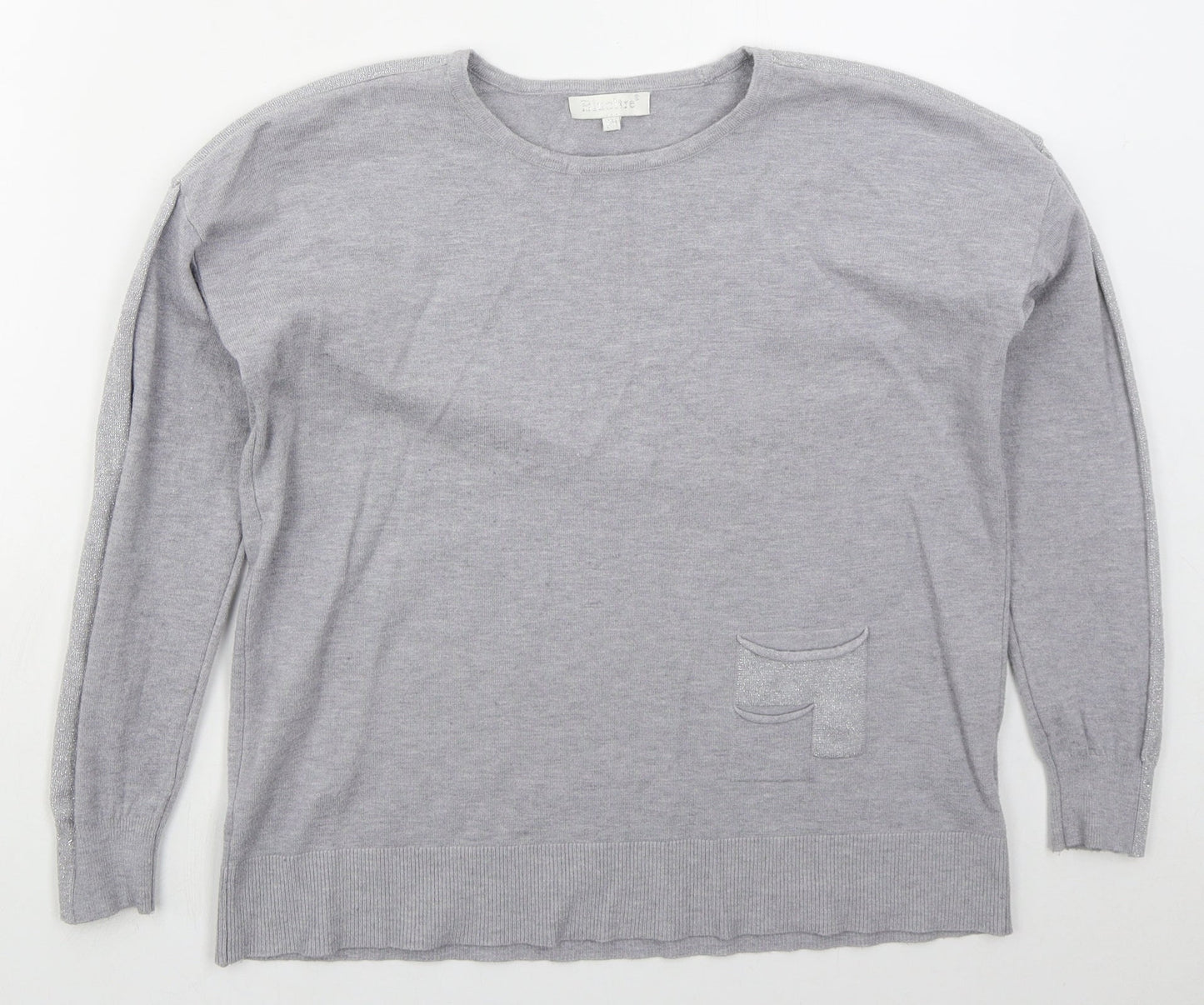 Womens UK Size S Bluoltre Grey Pullover Jumper
