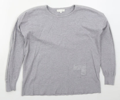 Womens UK Size S Bluoltre Grey Pullover Jumper