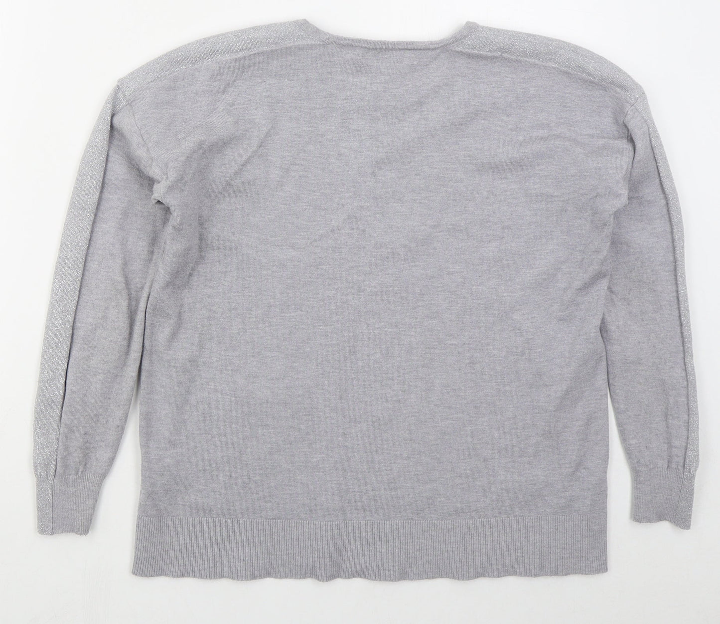 Womens UK Size S Bluoltre Grey Pullover Jumper