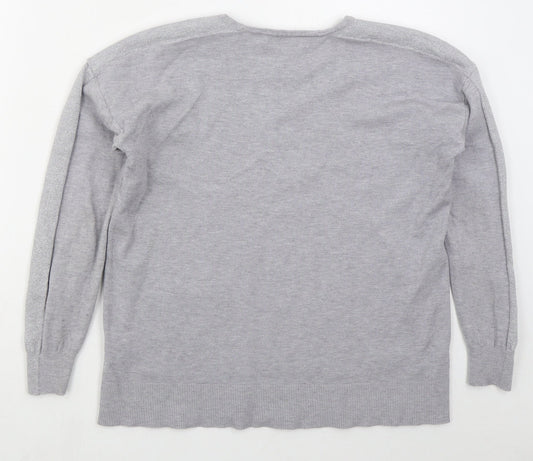 Womens UK Size S Bluoltre Grey Pullover Jumper