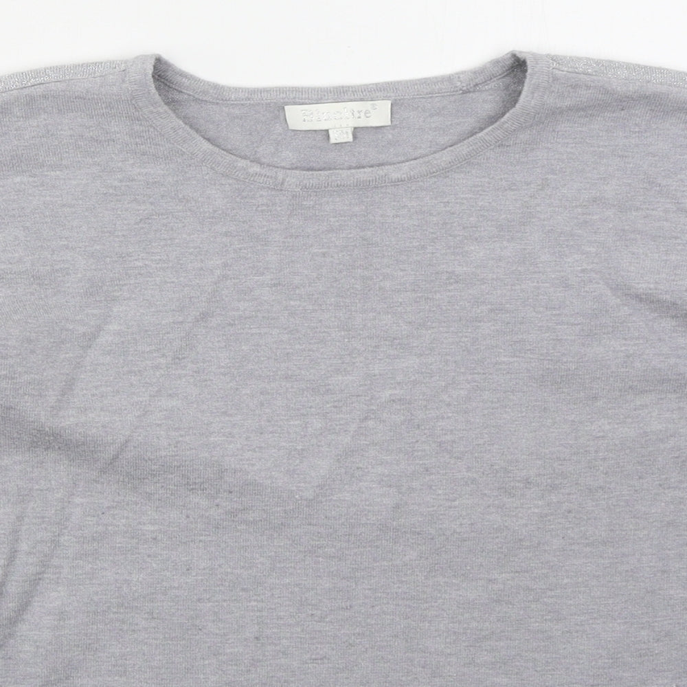 Womens UK Size S Bluoltre Grey Pullover Jumper