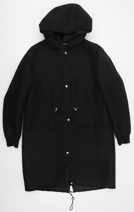 Dunnes Womens Black Geometric  Jacket Coat Size 12  Zip