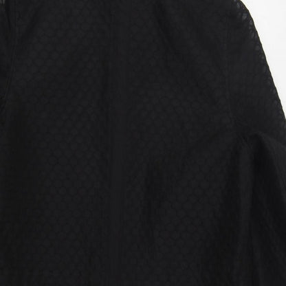 Dunnes Womens Black Geometric  Jacket Coat Size 12  Zip