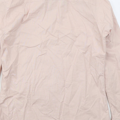 Mens UK Size M Topman Pink  Button-Up Long Sleeve Casual Shirt