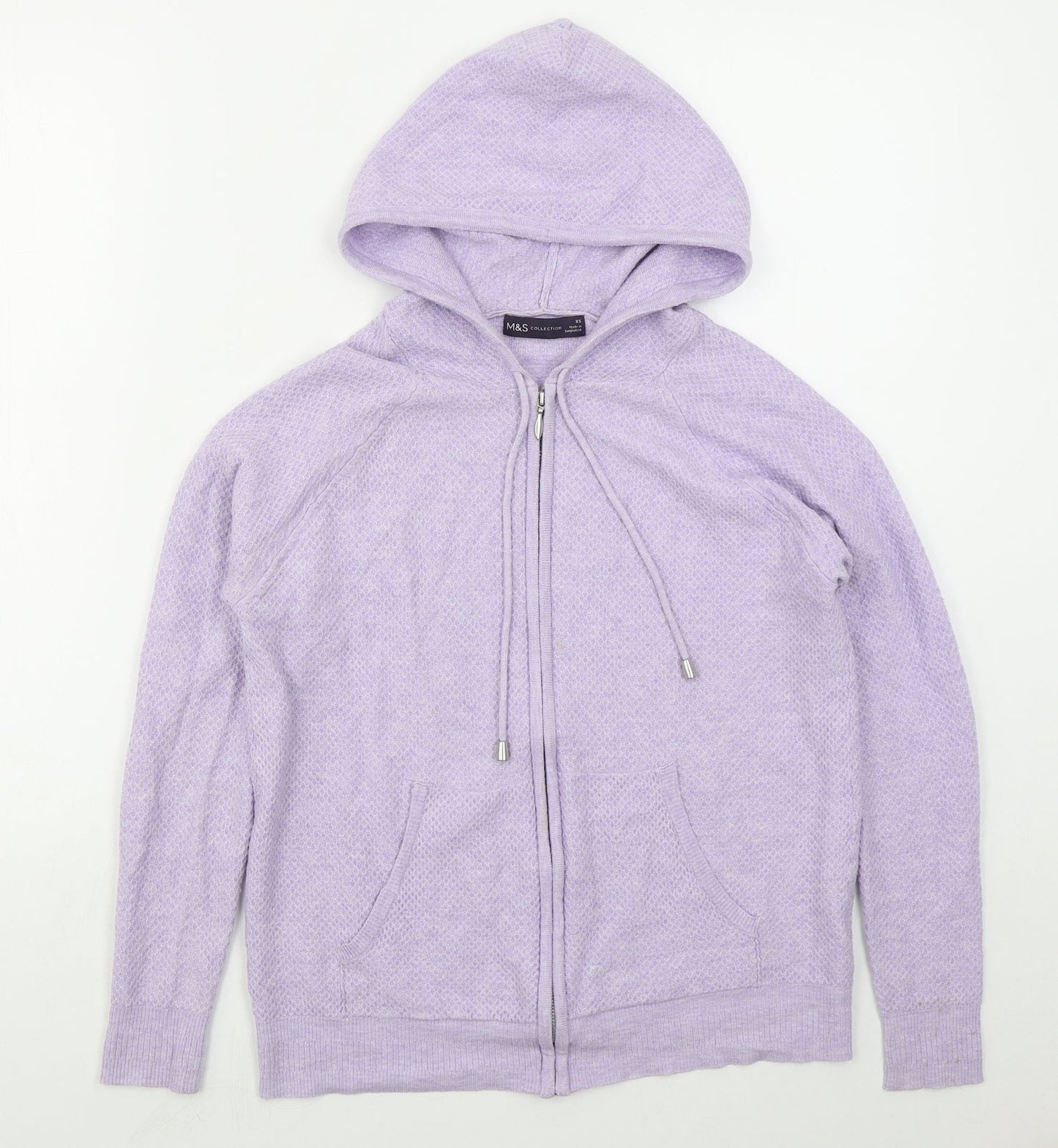 Womens UK Size XS Marks and Spencer Purple Full Zip Hoodie