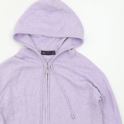Womens UK Size XS Marks and Spencer Purple Full Zip Hoodie