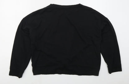 George Womens Black  Viscose Pullover Sweatshirt Size M  Pullover - Twist Front