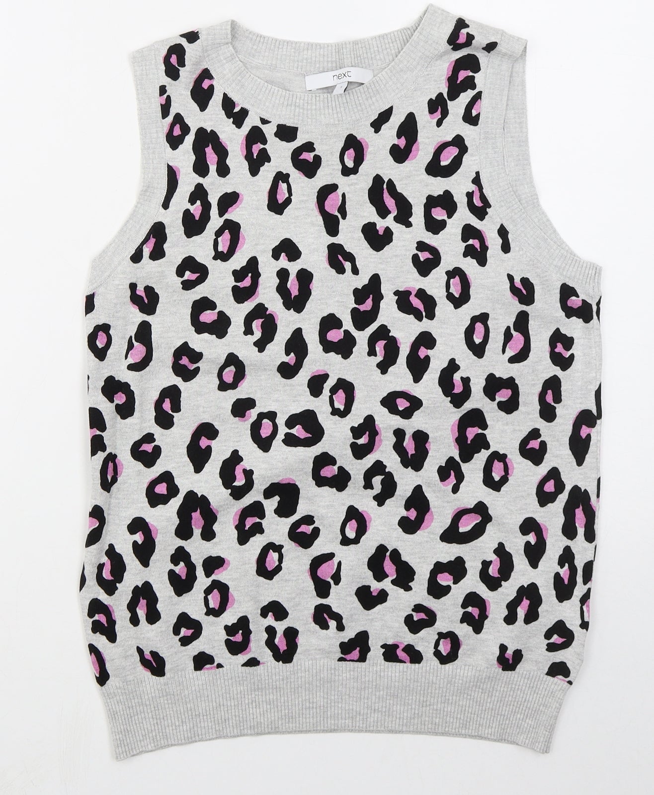 Womens UK Size S NEXT Grey Vest Jumper