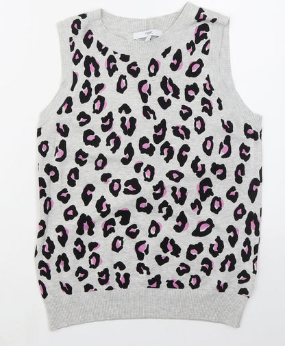 Womens UK Size S NEXT Grey Vest Jumper