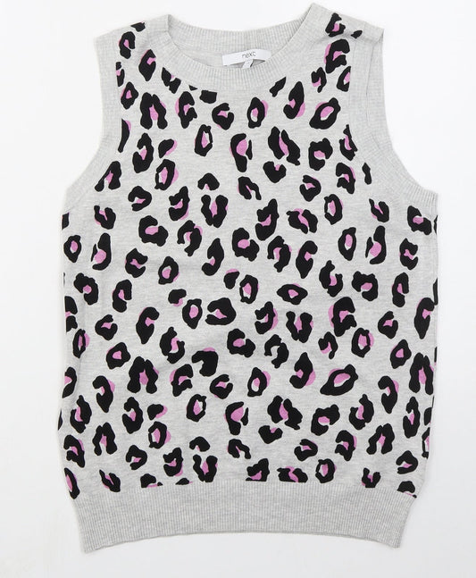 Womens UK Size S NEXT Grey Vest Jumper