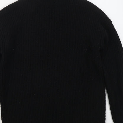 Womens UK Size S New Look Black Pullover Jumper