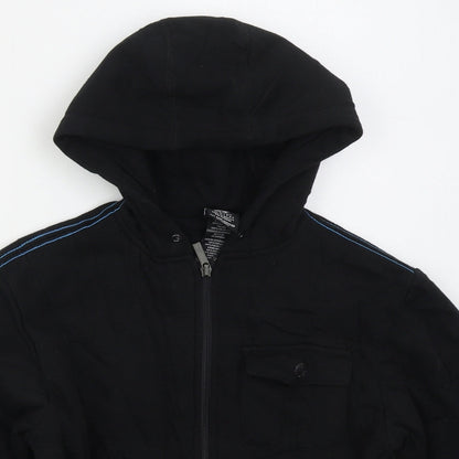 Shaun White Boys Black  Cotton Full Zip Hoodie Size S  Zip