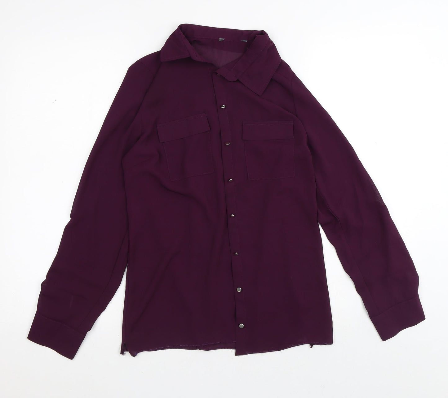 Womens UK Size S Preworn Purple Cardigan Jumper