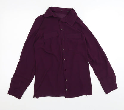 Womens UK Size S Preworn Purple Cardigan Jumper