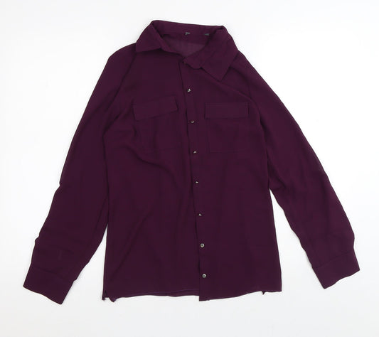 Womens UK Size S Preworn Purple Cardigan Jumper