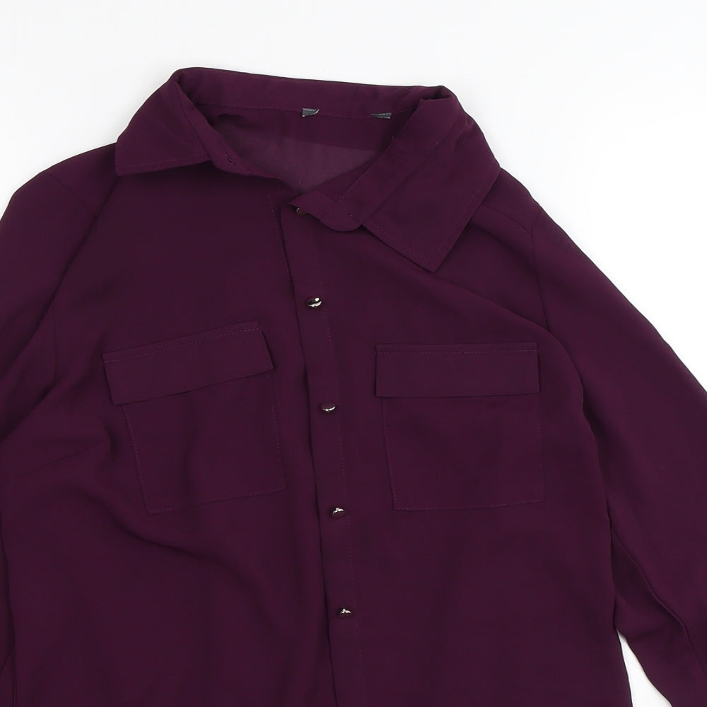 Womens UK Size S Preworn Purple Cardigan Jumper